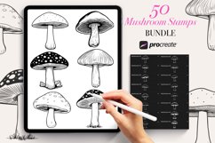 50 Mushroom Procreate Stamps Brushes Product Image 1