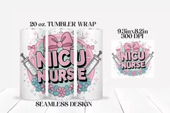 NICU Nurse Tumbler Wrap PNG Sublimation Design Product Image 2
