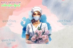 Nurse Watercolor Sublimation Clipart Product Image 2