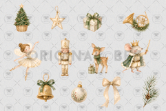 Nutcracker Ballet Christmas Watercolor Clipart Product Image 3