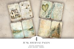 Watercolour Junk Journal Digital Paper Bi-fold Product Image 1