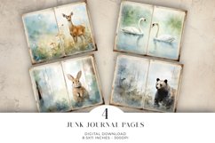 Watercolor Junk Journal Digital Paper Bi-fold Product Image 1