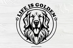 Life Is Golden Svg, Golden Retriever Svg, Cut Files Product Image 2
