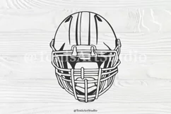 football helmet svg, football monogram, svg cut files Product Image 2