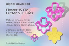 Flower 15 Earring Clay Cutter - Cookie Cutter STL Files Product Image 1