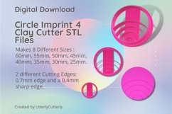 Circle Design 4 Earring Clay Cutter - Cookie Cutter Stl Product Image 1