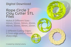 Rope Circle 2 Jewelry Clay Cutter - Cookie Cutter STL File Product Image 1