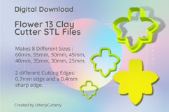 Flower 13 Earring Clay Cutter - Cookie Cutter STL Files Product Image 1