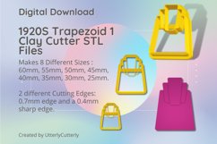 20s Trapezoid 1 Earring Clay Cutter - Cookie Cutter STL File Product Image 1