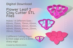 Flower Leaf 2 Clay Cutter - Cookie Cutter STL File Product Image 1