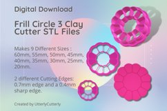 Frill Circle 3 Earring Clay Cutter - Cookie Cutter STL File Product Image 1