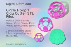 Circle Hoop 1 Earring Clay Cutter - Cookie Cutter STL File Product Image 1