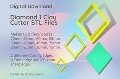 Diamond 1 Earring Clay Cutter - Cookie Cutter Stl Product Image 1