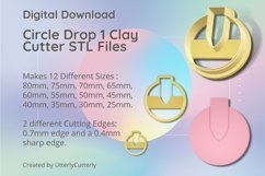 Circle Drop 1 Clay Cutter - Cookie Cutter STL File Product Image 1