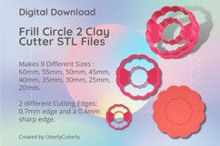 Frill Circle 2 Earring Clay Cutter - Cookie Cutter STL File Product Image 1