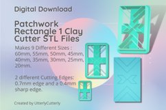 Patchwork Rectangle 1 Earring Clay Cutter - Cookie Cutter ST Product Image 1