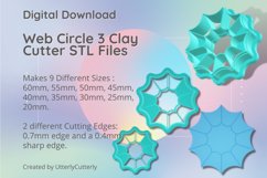 Web Circle 3 Earring Clay Cutter - Cookie Cutter STL File Product Image 1