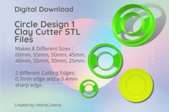 Circle Design 1 Earring Clay Cutter - Cookie Cutter STL File Product Image 1