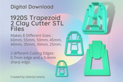 20s Trapezoid 2 Earring Clay Cutter - Cookie Cutter STL File Product Image 1