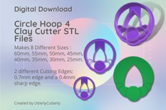 Circle Hoop 4 Earring Clay Cutter - Cookie Cutter STL File Product Image 1