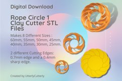 Rope Circle Jewelry Clay Cutter - Cookie Cutter STL File Product Image 1
