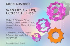 Web Circle 2 Earring Clay Cutter - Cookie Cutter STL File Product Image 1