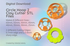 Circle Hoop 2 Earring Clay Cutter - Cookie Cutter STL File Product Image 1