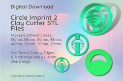 Circle Design 2 Earring Clay Cutter - Cookie Cutter Stl Product Image 1
