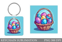 Easter Basket Keychain. Easter Keychain Design Product Image 1