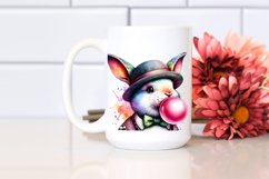 Vibrant Bunny Blowing Chewing Gum | Sublimation | Clipart Product Image 2