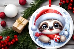 Round Christmas Ornament Sublimation|Clipart Product Image 2