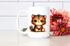 Cute Baby Plush Cat Sewed Clipart Product Image 2