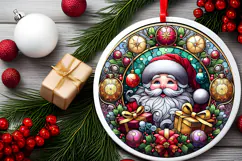 Round Christmass Ornament PNG Product Image 2