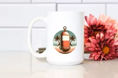 Vintage Tropical Island Beachbuoy | Sublimation | Clipart Product Image 2