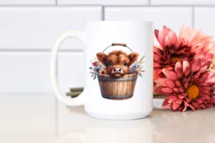 Cute Baby Highland Cow, PNG Product Image 1