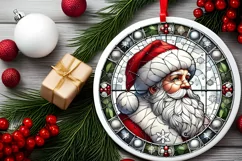 Round Christmas Ornament Sublimation|Clipart Product Image 2
