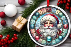 Round Christmass Ornament PNG Product Image 2