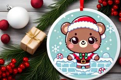 Round Christmas Ornament Sublimation|Clipart Product Image 2