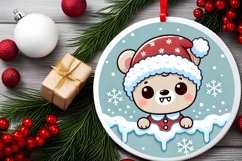 Round Christmas Ornament Sublimation|Clipart Product Image 2
