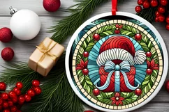 Round Christmas Ornament Sublimation|Clipart Product Image 1