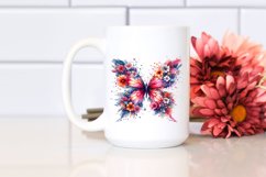 Vibrant Butterfly made of Flowers | Sublimation | Clipart Product Image 2
