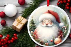 Winter Santa Round Sublimation PNG Product Image 2