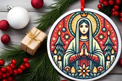 Round Christmas Ornament Sublimation|Clipart Product Image 2