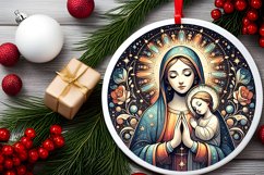 Round Christmas Ornament Sublimation|Clipart Product Image 2
