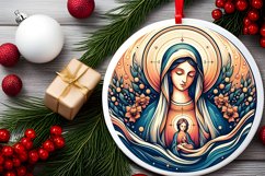 Round Christmas Ornament Sublimation|Clipart Product Image 2