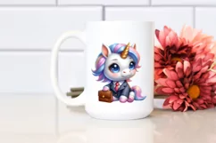 Cute Baby Unicorn Lawyer Clipart Product Image 2