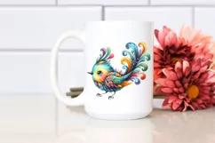 Colorful Watercolor Bird | Sublimation | Clipart Product Image 2