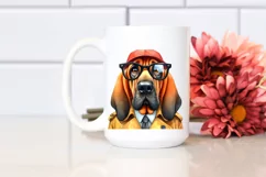 Watercolor Bloodhound Raincoat | Clipart Product Image 2
