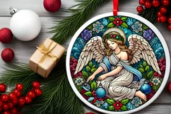 Round Christmas Ornament Sublimation|Clipart Product Image 2
