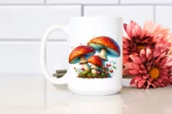 Watercolor Splash Mushroom PNG Product Image 2